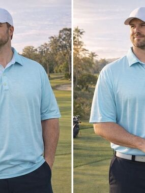 Greg Norman Play Dry Golf Polo Shirt Aqua Blue Striped Shirt  Men's XXL